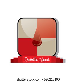 concept of blood donation icon. vector illustration