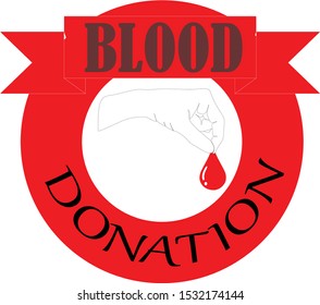 
the concept of the blood donation logo vector