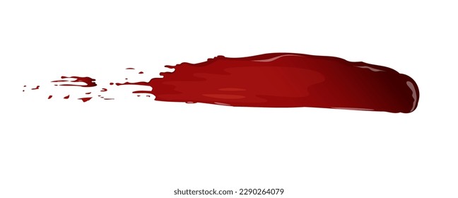 Concept Blood splash spot. This flat and colorful vector design depicts a small blood spot with shades of red and brown blending together to create a realistic texture. Vector illustration.