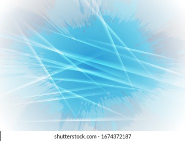 Concept blue background with grunge blot and glossy stripes. Vector design