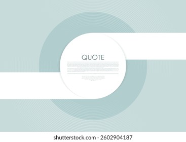 Concept blue minimal geometric design with abstract circles and stripes. Vector brochure, template background