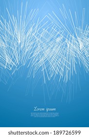 Concept blue vector design with abstract lines