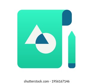 diseño de plano de concepto un icono aislado con estilo de degradado