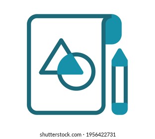 concept blueprint sketching single isolated icon with solid line style