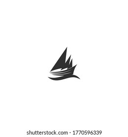 barco conceptual con el logotipo de vela