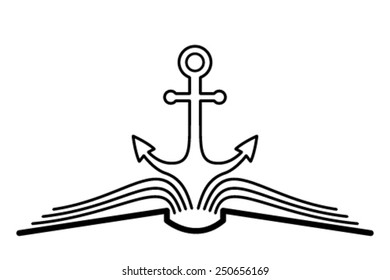 The concept of the book pages and anchor.