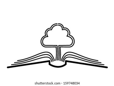 The concept of the book pages and tree.