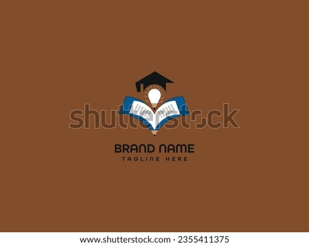 Concept Of Book And Pencil Logo Design