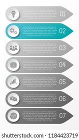 Concept of bookmark infographic template. Vector.