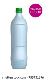 Concept bottle template. 3D. Vector Illustration. EPS10