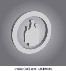 concept bottles button. vector illustration design.