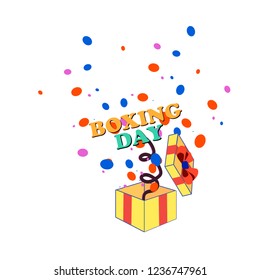 Concept for Boxing Day on isolated background, vector illustration
