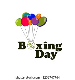 Concept for Boxing Day on isolated background, vector illustration