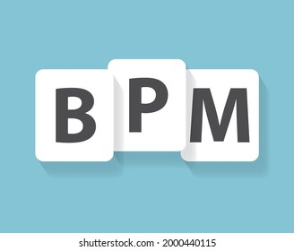 concept of BPM (Business Process Management) - vector illustration