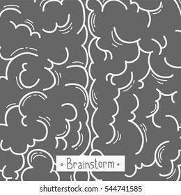 Concept of the brainstorm. Human brain