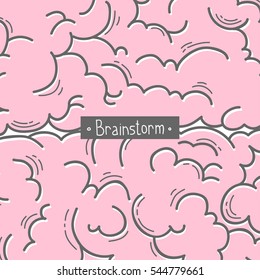 Concept of the brainstorm. Human brain