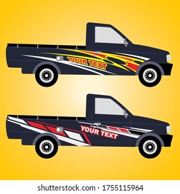 concept branding car vectors template truck sticker. branding mobil pick up. desain stiker untuk mobil