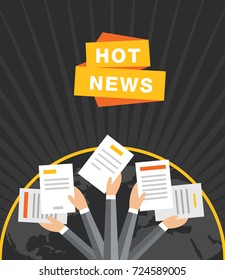Concept of breaking news vector background