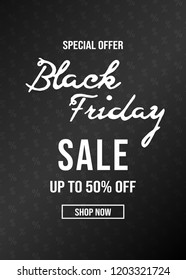 Concept of brochre with background - Black Friday Sale. Vector.