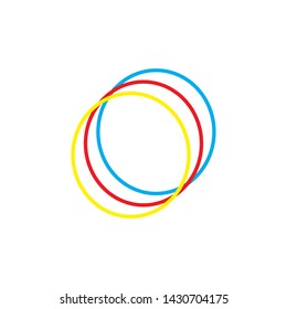 the concept of a build formed from three circles for a logo or web design