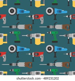 Concept builders tools seamless modern flat background .Vector illustration