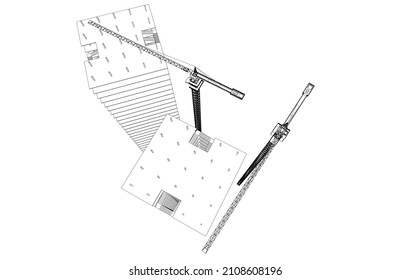 Concept of building construction site vector illustration