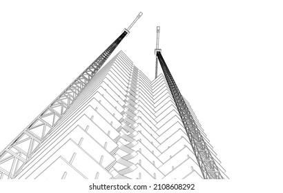 Concept of building construction site vector illustration