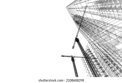 Concept of building construction site vector illustration