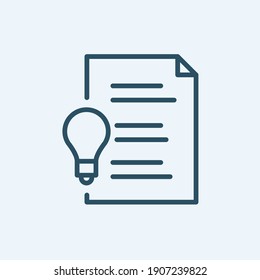 Concept Bulb Line Vector Icon for Achievement, Success, Motivation and more. Editable Stroke. 48x48 Pixel Perfect