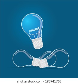 concept bulb vector concept: inspiration makes you different.