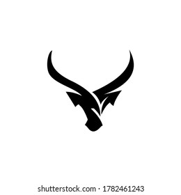 Abstract Simple Head Bull Logo Stock Vector (Royalty Free) 1137444881 ...