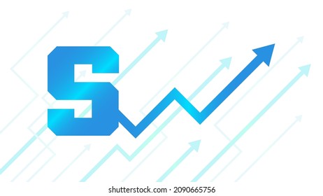 concept of bullish trend the sandbox crypto coin, SAND tokens rise graph, good business and investment.