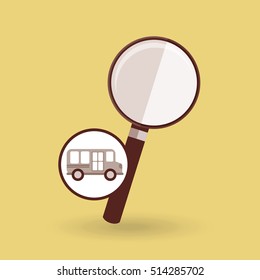 concept bus school search desing vector illustration eps 10