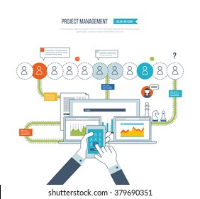 Concept for business analysis, financial report, investment, consulting, strategy planning, project and strategic management, market data analytics. Investment growth. Management consulting