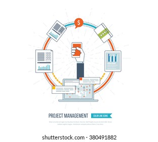 Concept for business analysis, financial report, investment, consulting, strategy planning, project and strategic management, market data analytics. Investment growth. Strategy business. 