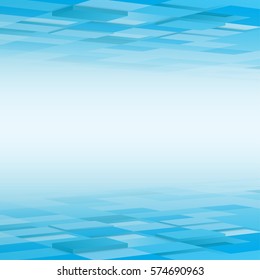 Concept business background, square box vector illustration of vision perspective