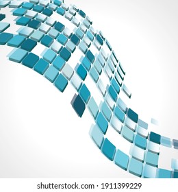 Concepto de fondo de negocio. Ilustración vectorial de las capas poligonales azules de la perspectiva visual.