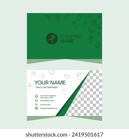 Concept business card design template for vegetable and fruit business