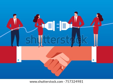 Concept business cooperation