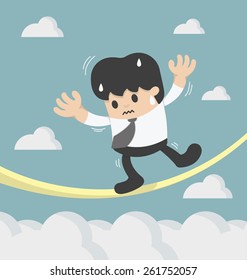 Concept of a business danger