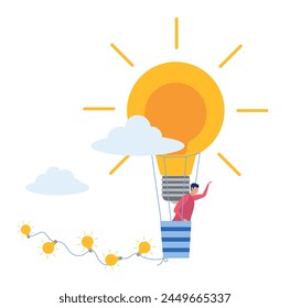 Concept of Business Idea, flat design vector illustration, for graphic and web design