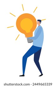 Concept of Business Idea, flat design vector illustration, for graphic and web design