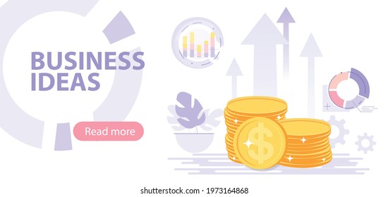 concept of business ideas for making money. Successful investor or entrepreneur. Modern vector illustration.