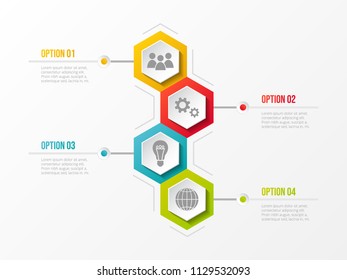 Concept of business infograph with options. Vector.