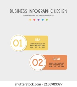 Konzept der Business-Infografik mit Optionen. Ablaufdiagramm. Vektorgrafik