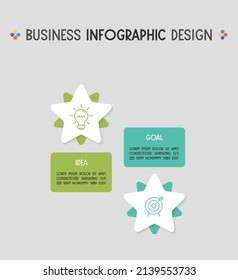 Concept of business infographic with options. Flowchart. Vector