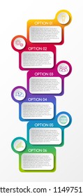 Concept of business infographic template. Vector.