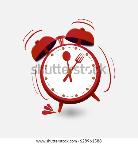 Concept of Business Concept with " Lunch Time" on alarm clock .