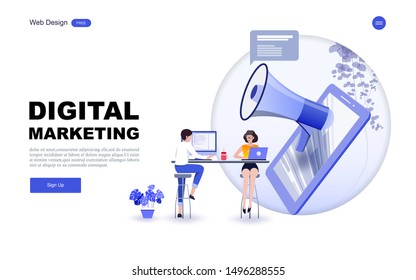 Concept for business marketing ,analysis and brainstorm, teamwork, creative innovation, consulting and project management strategy.Vector illustration.