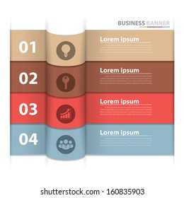 Concept business options banner. Vector illustration. can be used for layout, diagram, number options, web design, infographics. flat design